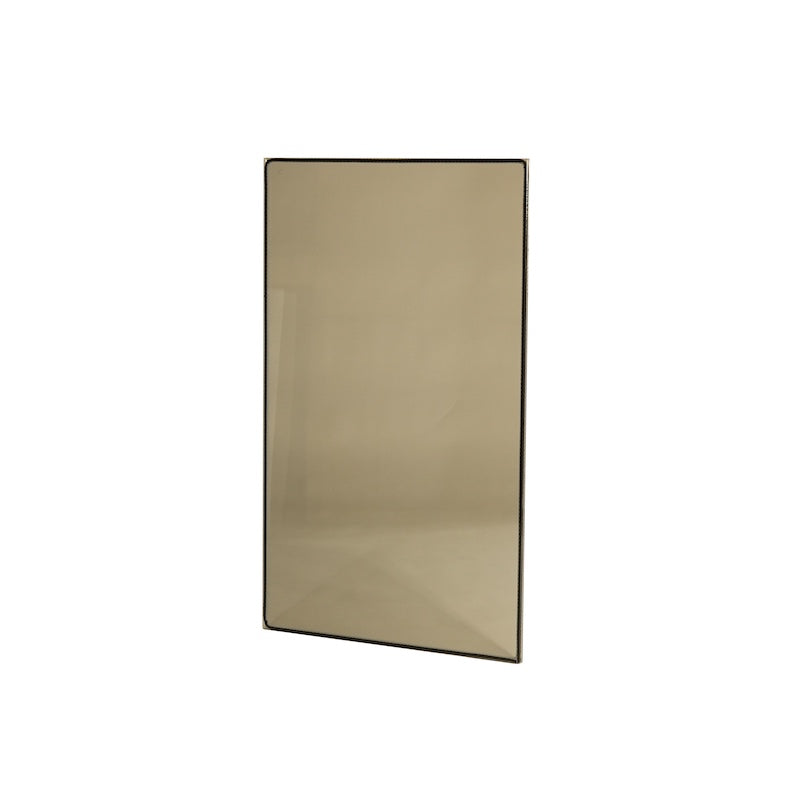 A tinted, tempered, and insulated sauna window pane.