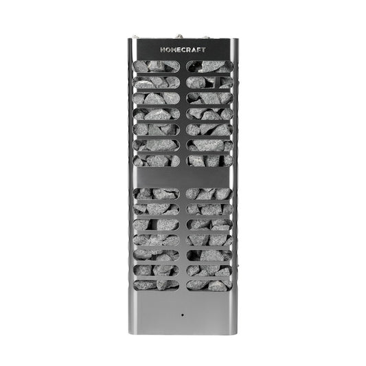 The front of a Harvia KIP electric sauna heater on a white background.