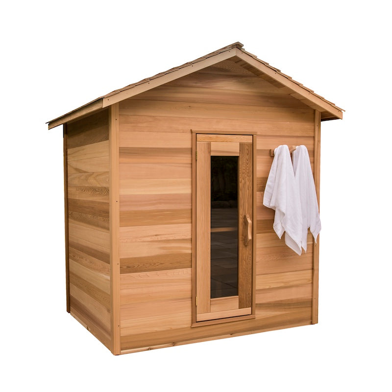 A Henki Modern Cabin Sauna on a white background.