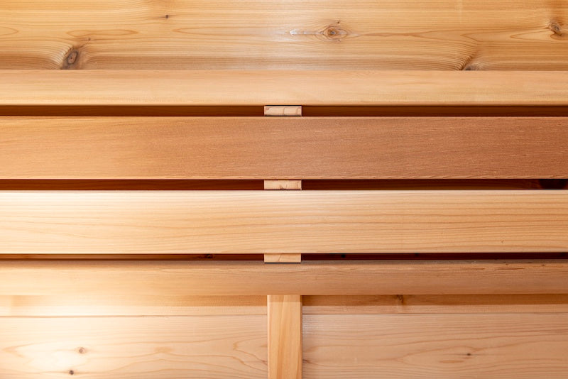 The Clear Cedar Back Rest from Henki Sauna Co.